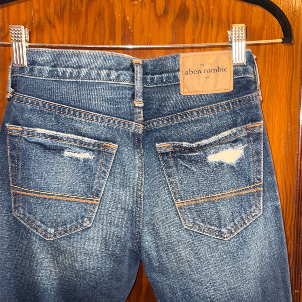 Vintage Abercrombie Kids Blue Distressed Jeans - Picture 11 of 15